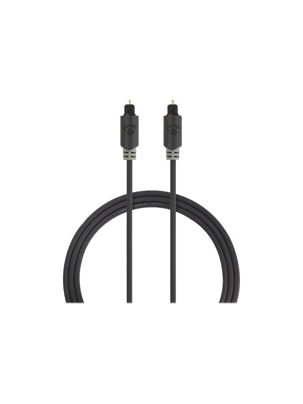 Nedis Optinen Audiokaapeli | TosLink uros | TosLink uros | 2.00 m | Pyöreä | PVC | Antrasiitti | Laatikko