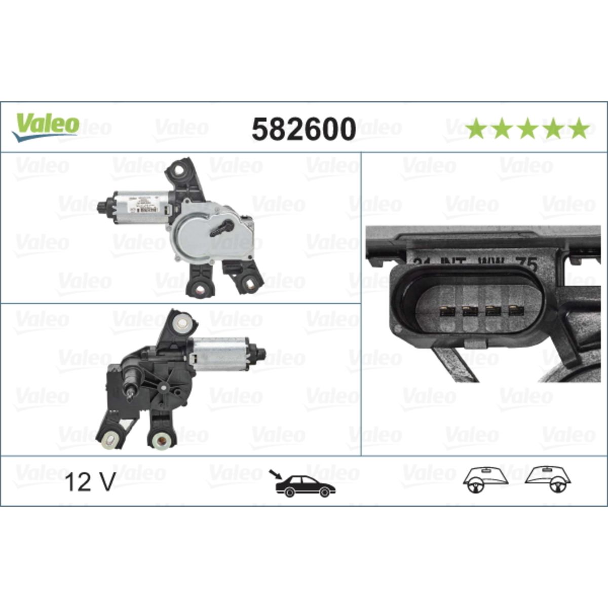 Pyyhkijän moottori VALEO 582600