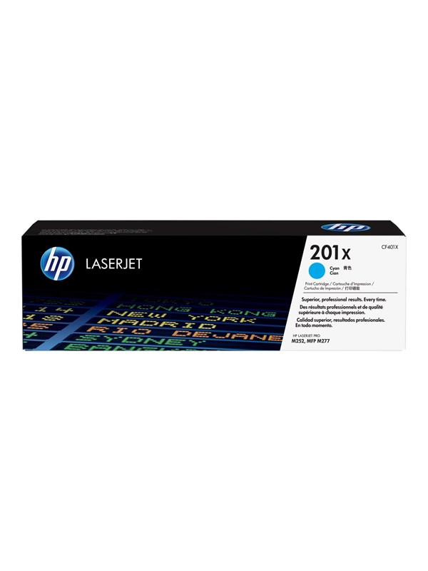 HP 201X korkea kapasiteetti -laservärikasetti, syaani