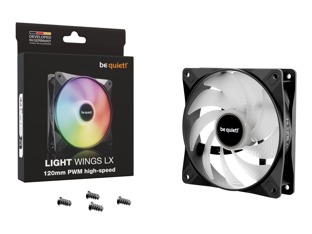 be quiet! Light Wings LX 120mm PWM High-Speed ARGB -kotelotuuletin - musta