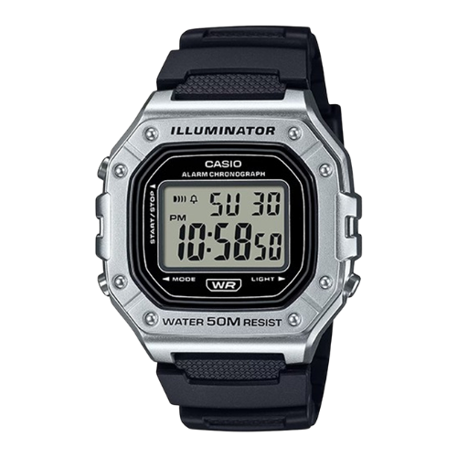 Casio W-218HM-7AVEF Illuminator Digitaalinen Urheilukello - Hopea & Musta