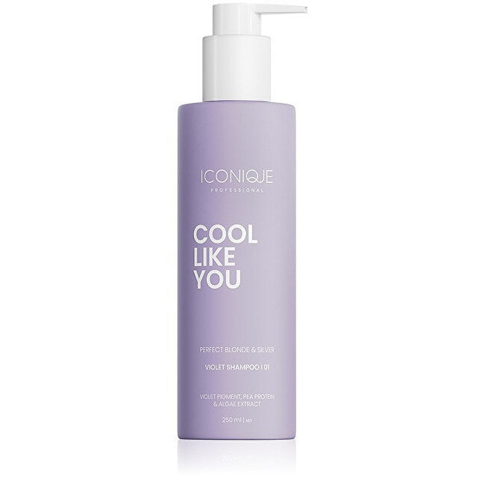 ICONIQUE Professional KYLMÄ KUIN SINÄ Täydellinen Blonde & Silver Violet anti-keltainen shampoo 70 ml