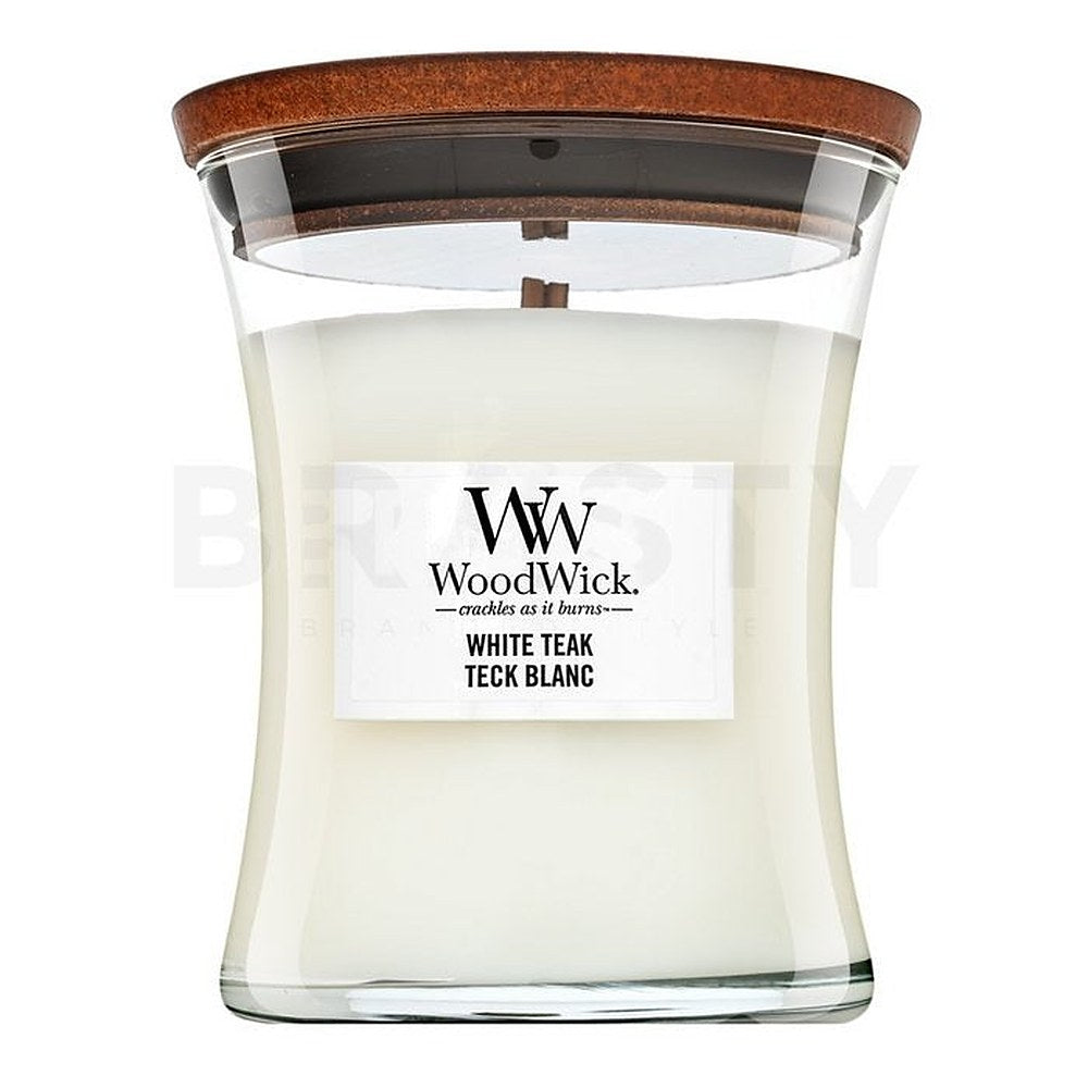 Woodwick White Teak Maljakko - Tuoksukynttilä - 275,0 g