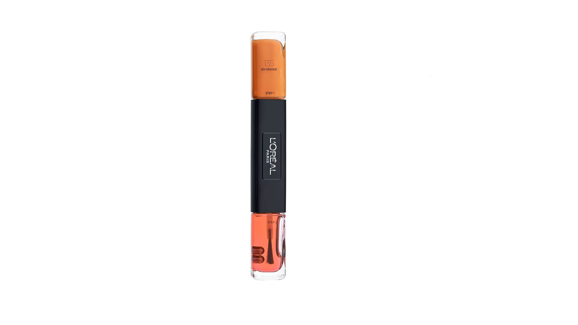 L'Oreal Paris, Infallible, geelivaikutus, 2 in 1 kynsilakka, 135, Go-Orange, 2 x, 5 ml
