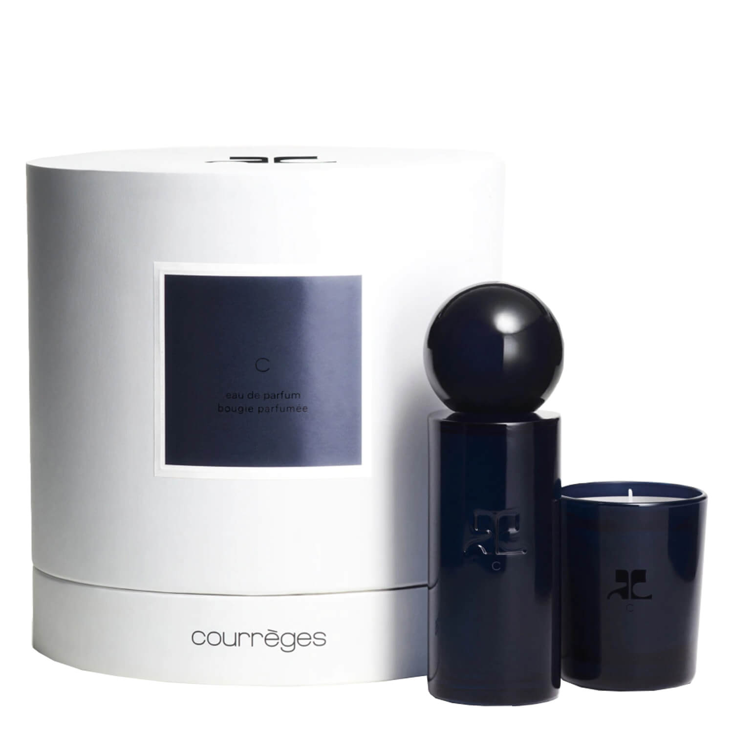 Courreges Set Courrèges: C, Eau De Parfum, unisex, 100 ml + C, tuoksukynttilä, 75 g