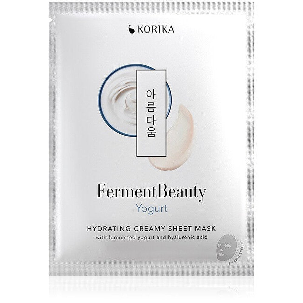 KORIKA FermentBeauty kosteuttava kangaskasvonaamio fermentoidulla jogurtilla ja hyaluronihapolla 23 g