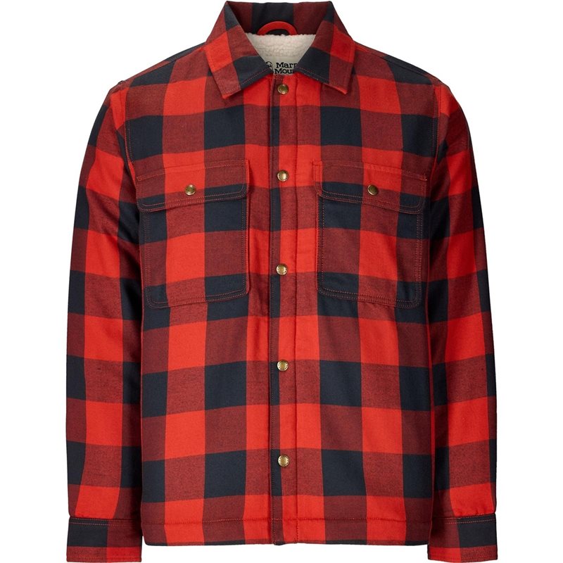 Marmot Ridgefield Sherpa Flannel Shirt Jacket Sumac - S