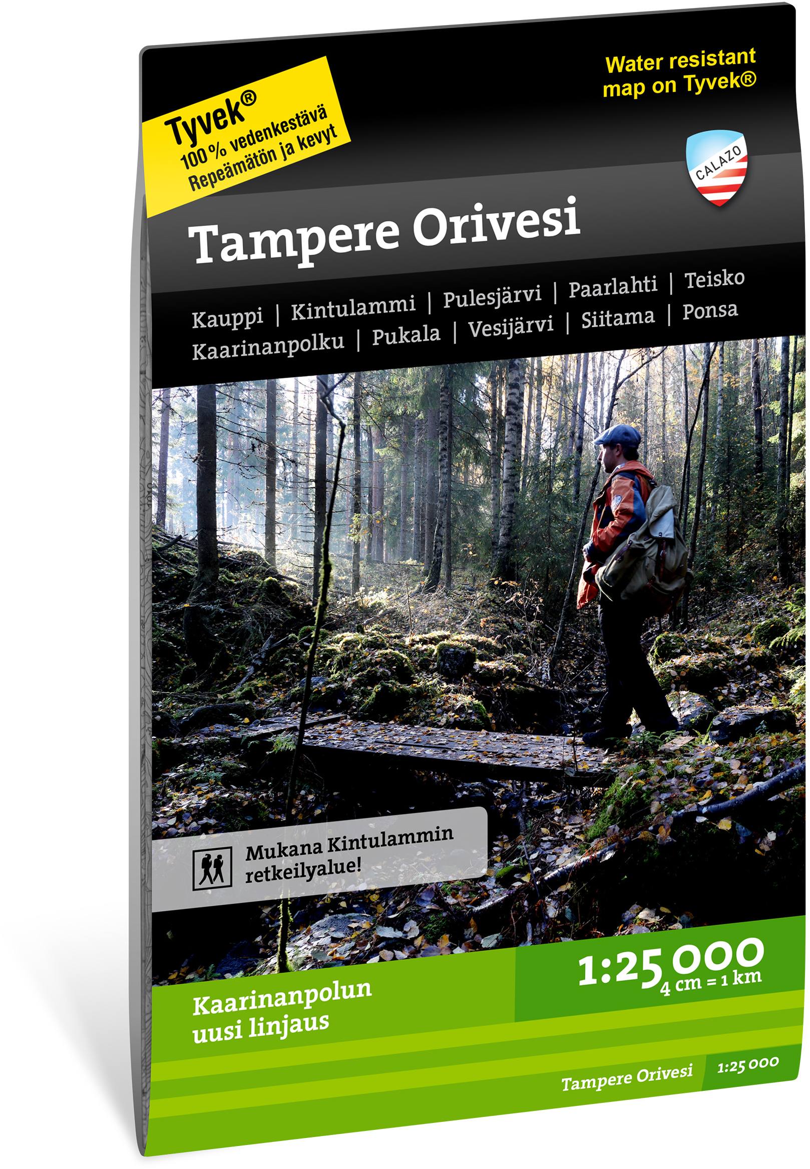 Calazo Tampere Orivesi Tyvek retkeilykartta