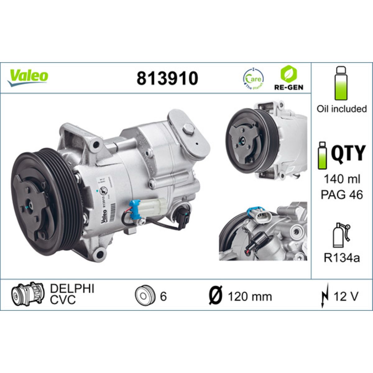 Ilmastoinnin kompressori VALEO 813910