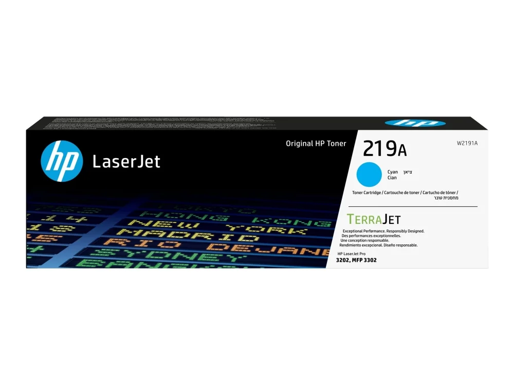 HP 219A -värikasetti, syaani, alkuperäinen, LaserJet, 1200 sivua, 0 sivua, Syaani, 1 kpl