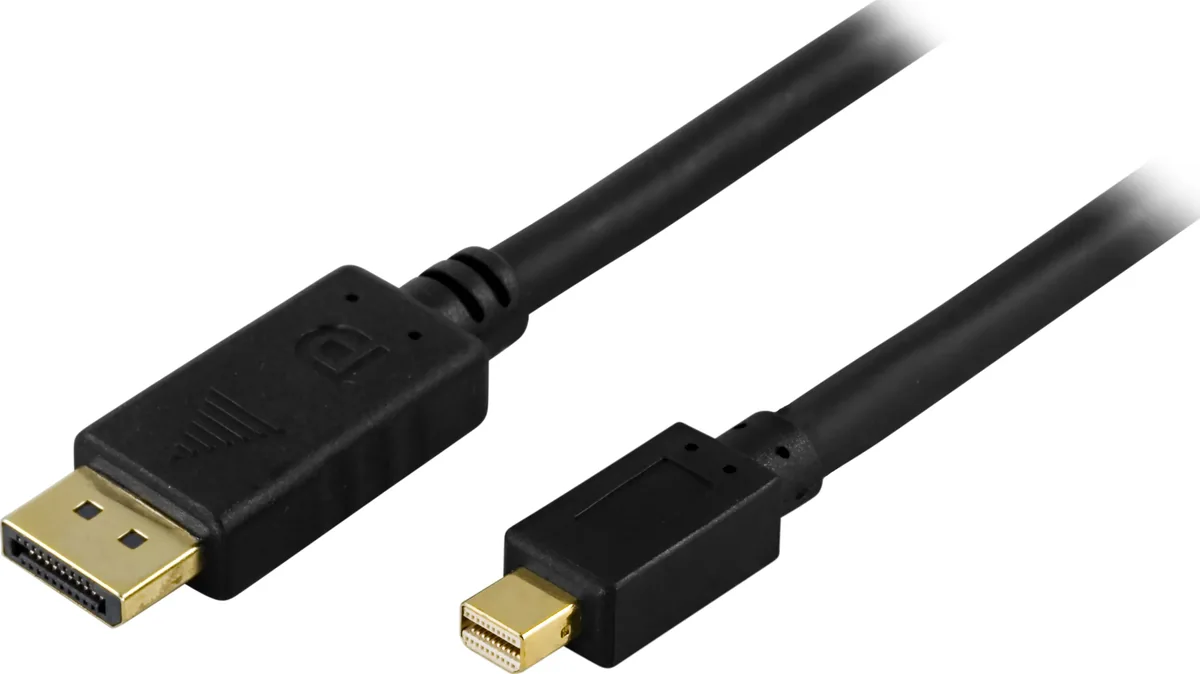 Deltaco DisplayPort – Mini DisplayPort -kaapeli, 3 m, musta