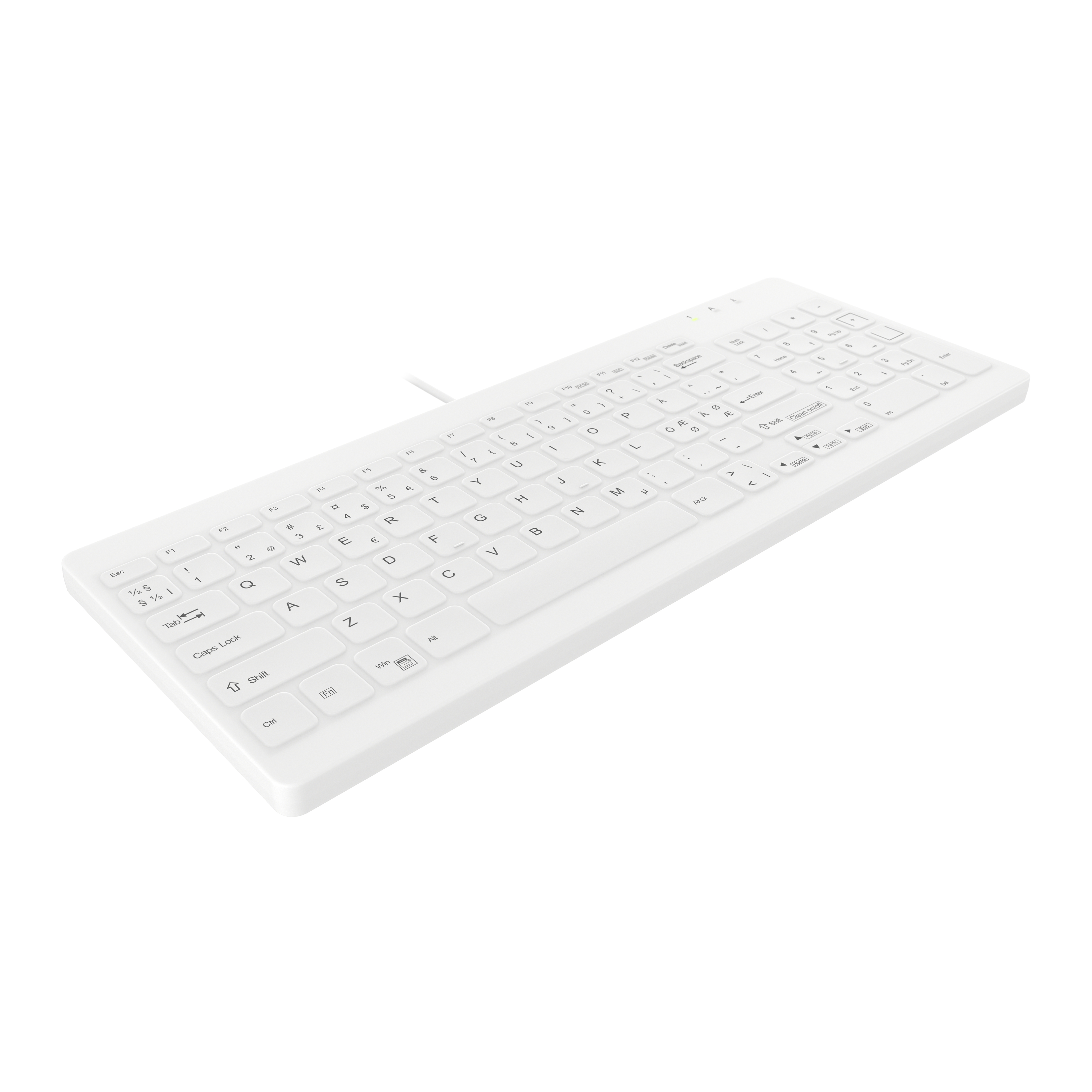 Contour Design Active Key Quickclean Medical Removable Cover Compact Langallinen Pohjoismainen Näppäimistö