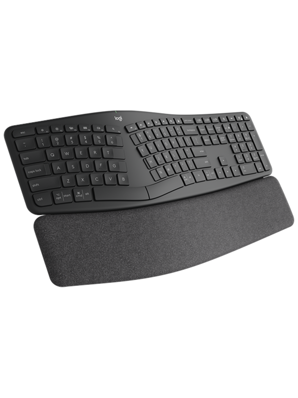 Logitech KeyboardERGO K860 Langaton Ergonominen Näppäimistö - Näppäimistö - Pohjoismainen - Musta