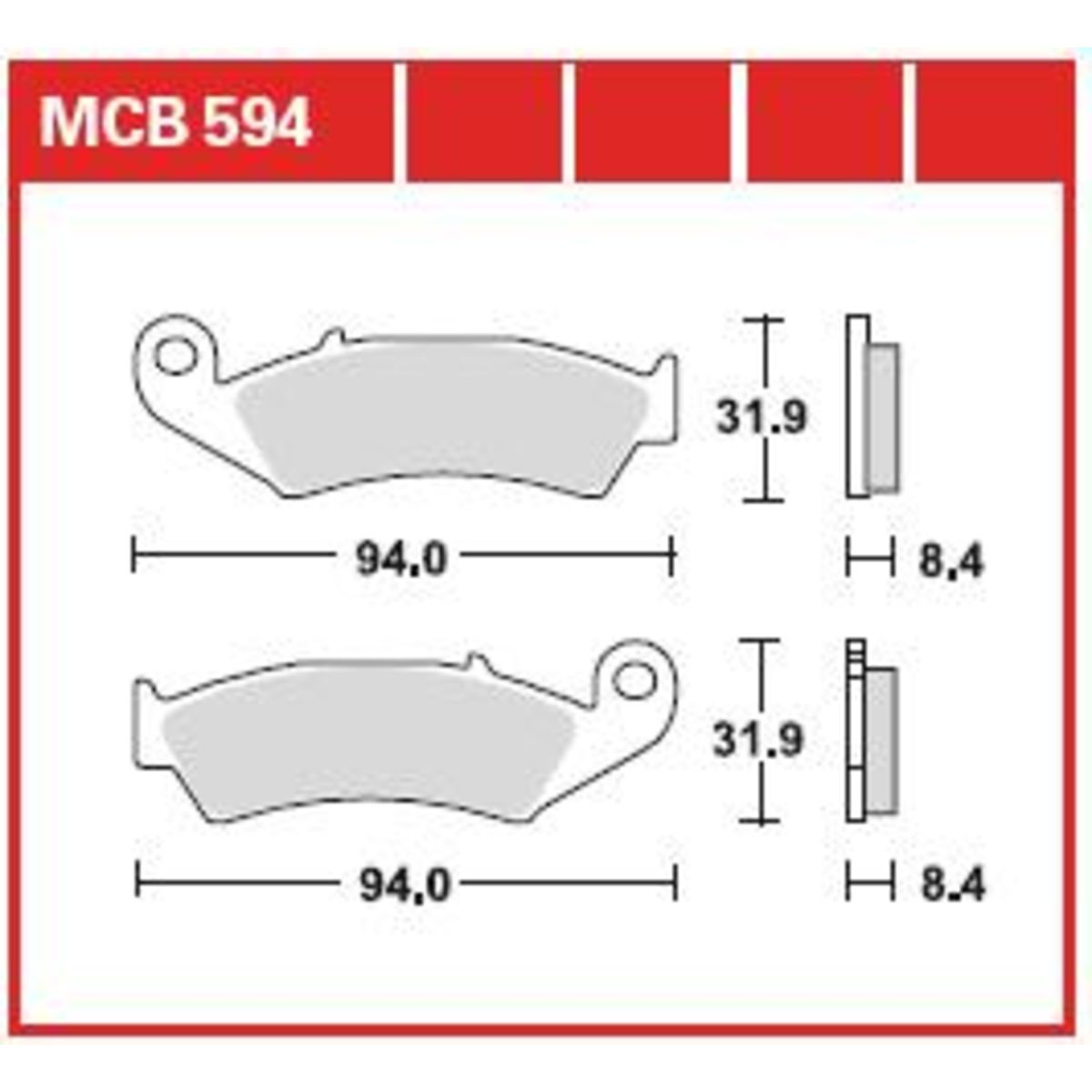 Jarrupalat, levyjarru TRW MCB594