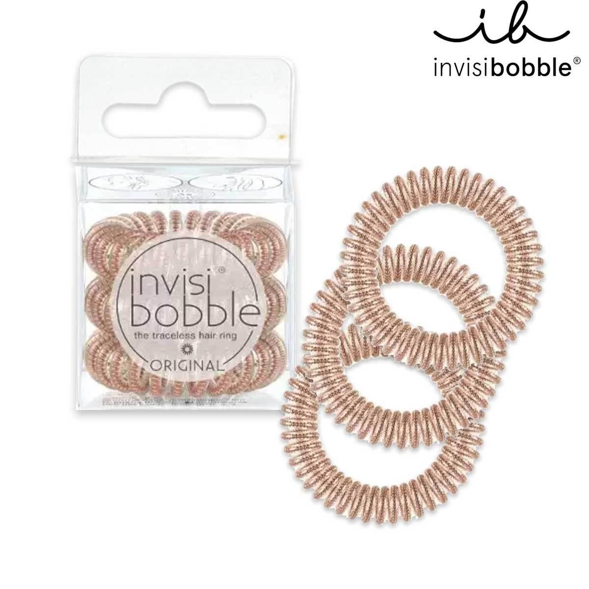 Invisibobble Alkuperäinen pronssista ja helmistä 3 kappaletta