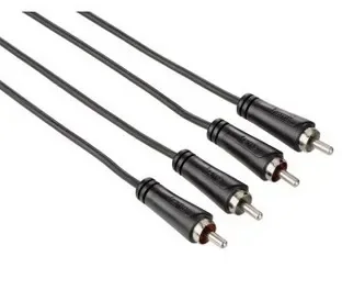 Hama 2x RCA -audiokaapeli, 3 m, musta