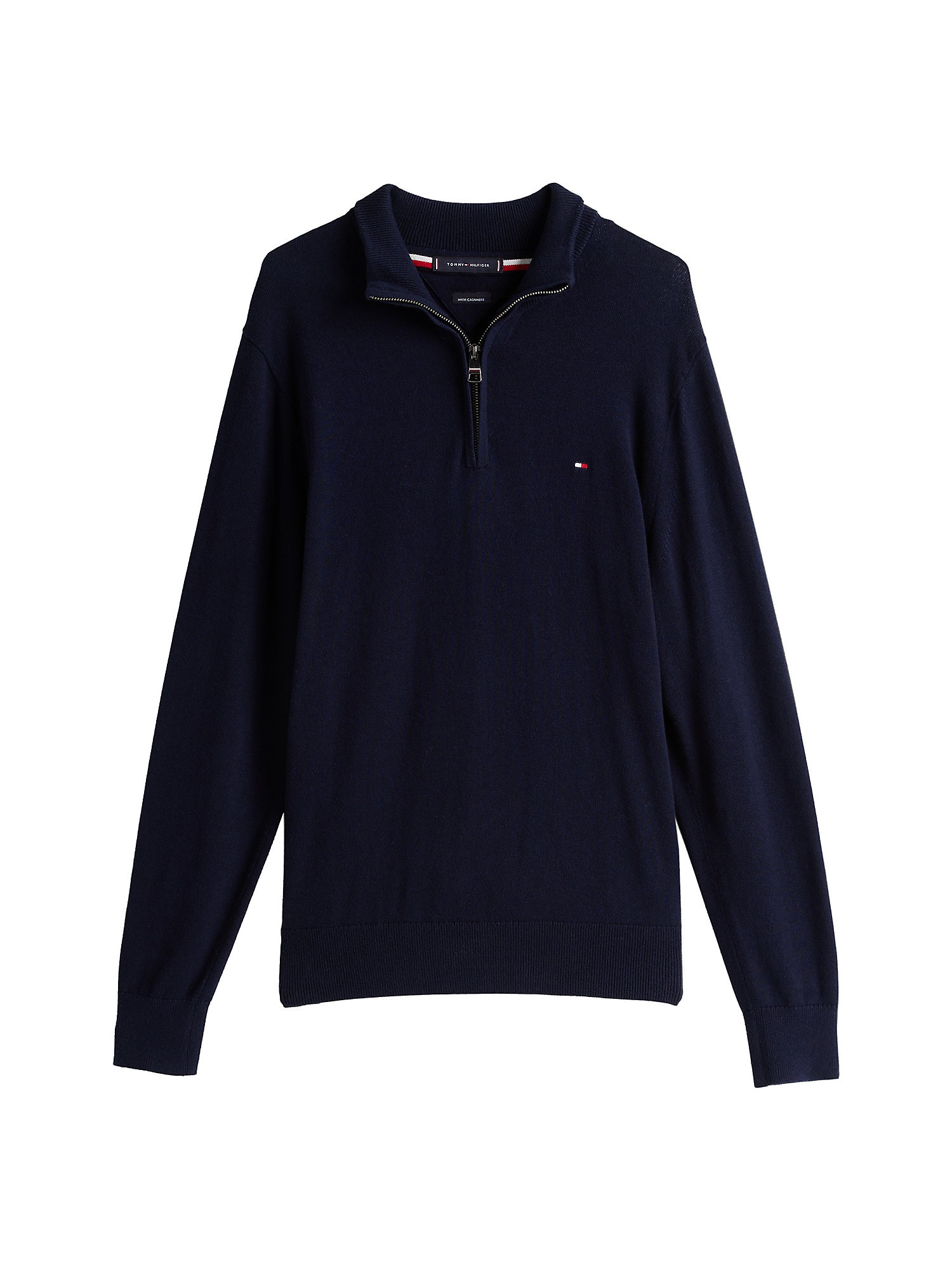 Neulepusero Tommy Hilfiger  PIMA ORG CTN CASHMERE ZIP MOCK  EU L