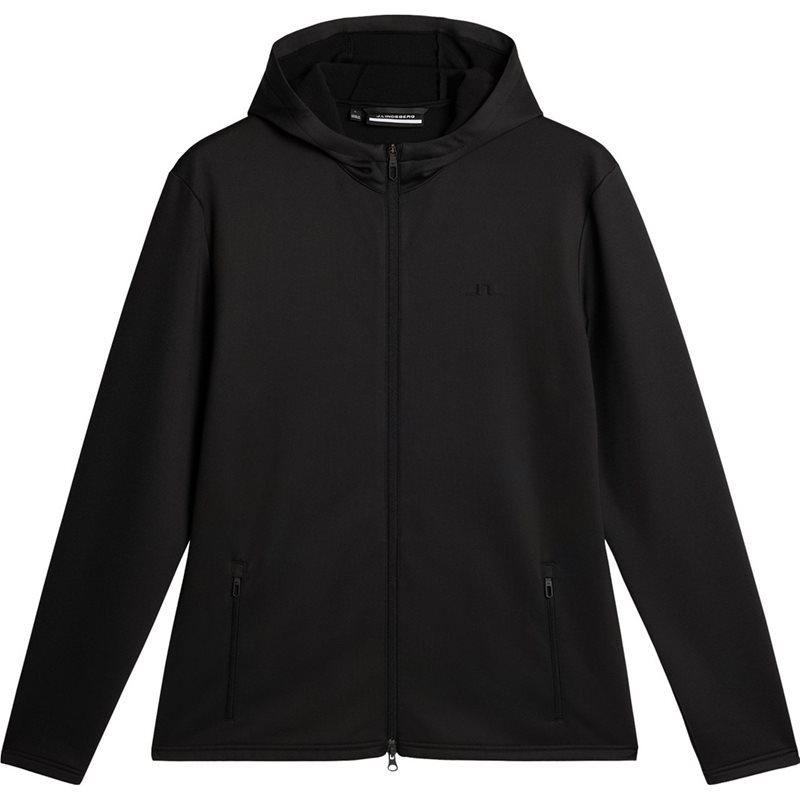 J.Lindeberg Aerial Full Zip Hood Black - M