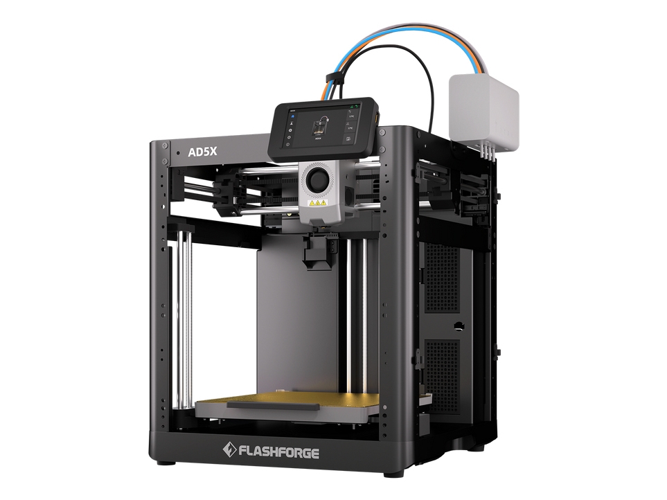 Flashforge AD5X, Wi-Fi, Ethernet LAN, USB-portti, Katseluikkuna