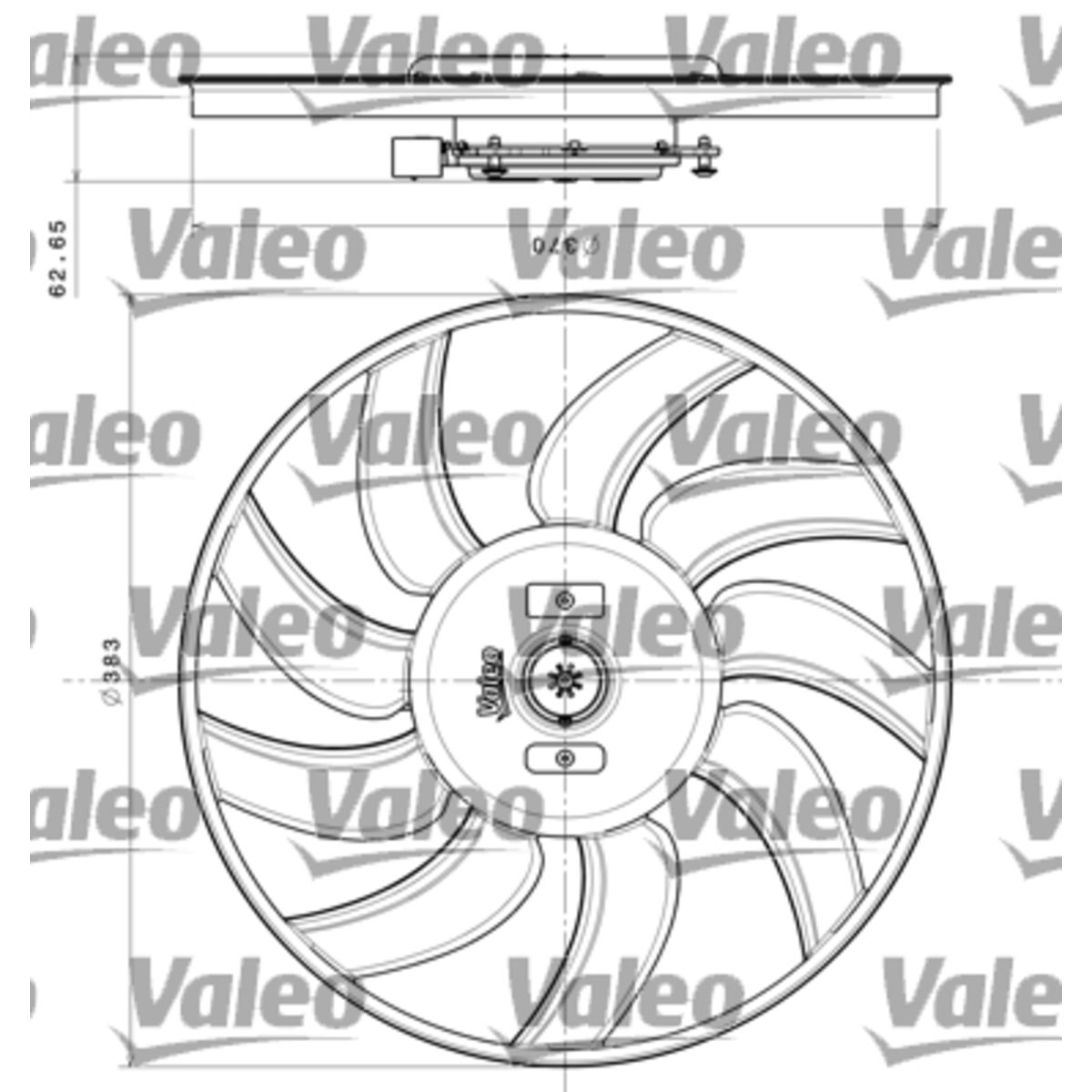 Tuuletin, mootorinjäähdytys  VALEO 696350