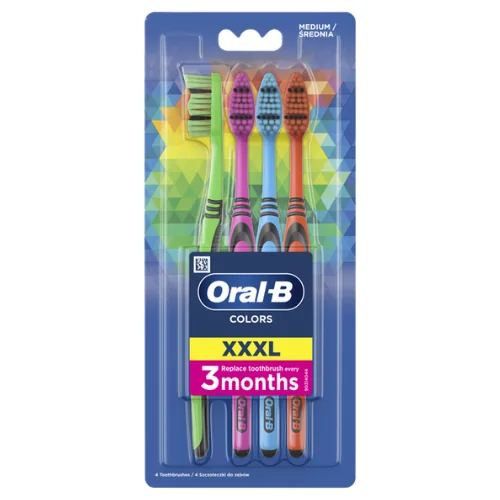 Oral-B Colors XXXL Manuaalinen Hammasharja - 4 kpl