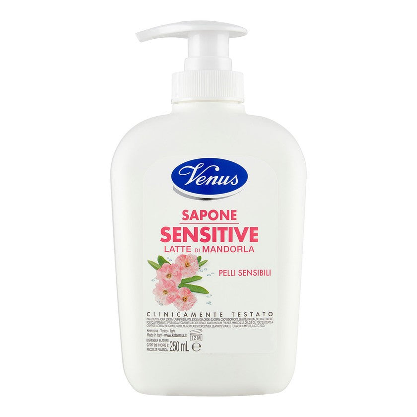 Venus Sensitive nestesaippua mantelimaidolla 250 ml