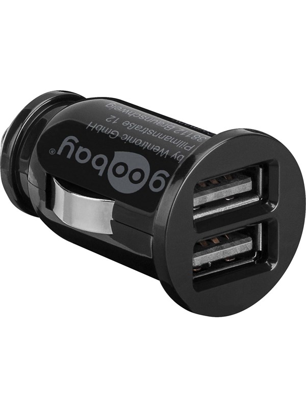 Goobay Dubbel USB-bilsladdare (15,5 W) 15,5 W max. 3,1 A (12/24 V) 2x USB