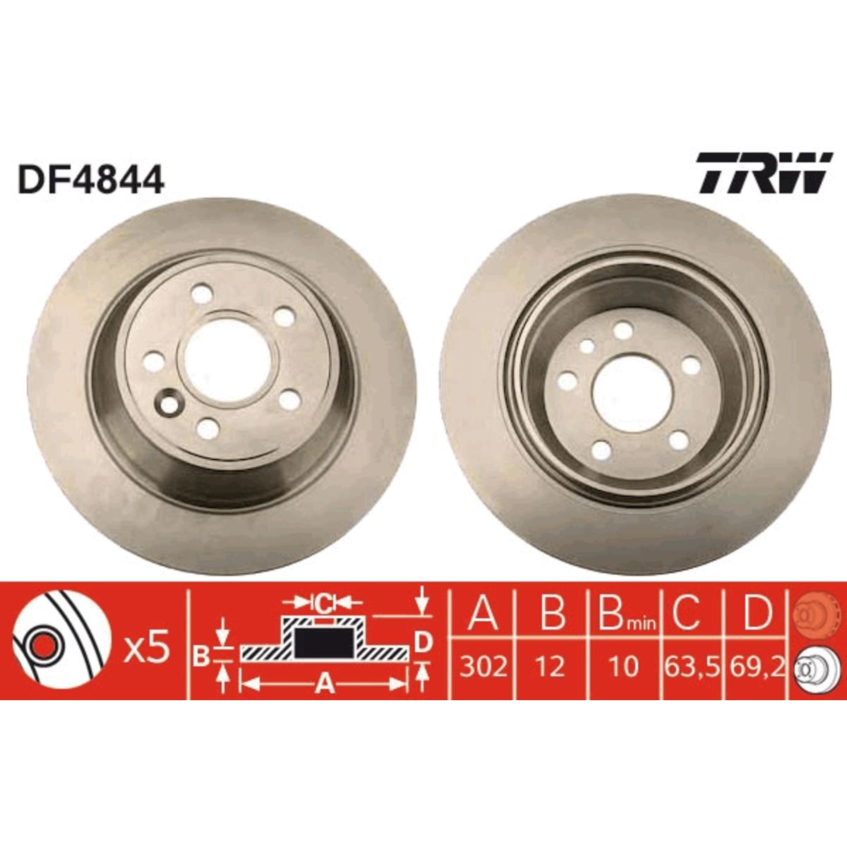 Jarrulevy TRW DF4844