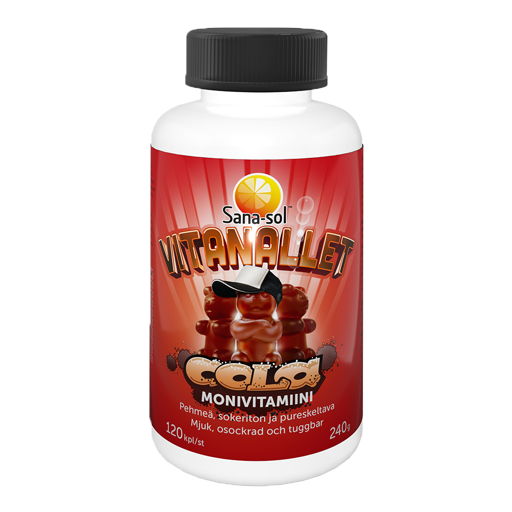 Sana-Sol Vitanallet Cola monivitamiinivalmiste 120 kpl