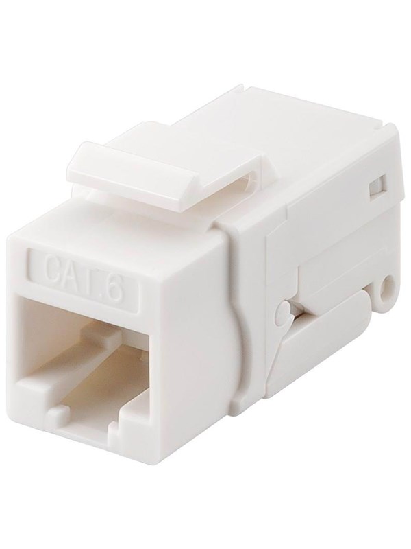 Goobay Keystone-modul RJ45 CAT 6, UTP, 250 MHz 16,2 mm bred, klämlist för IDC-montering (verktygsfri), snap-in-system