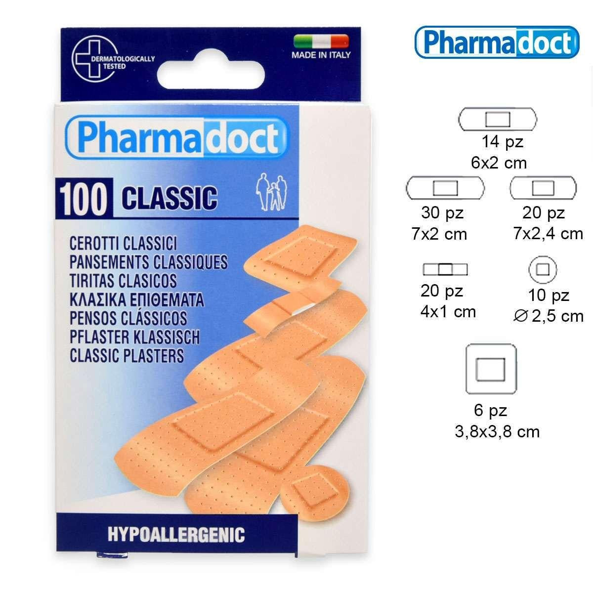 Pharmadoct Klassiset laastarit, lajitelma, 100 kappaletta