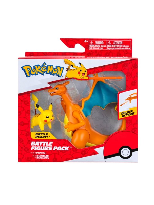 Charizard ja Pikachu -figuurit, 2 kpl Pokémoneja