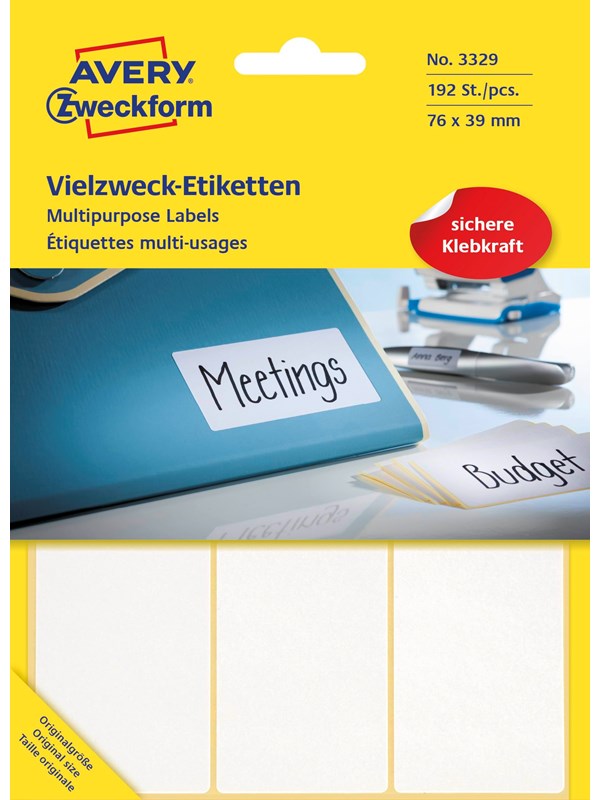 Avery Labels for handwriting permanent white