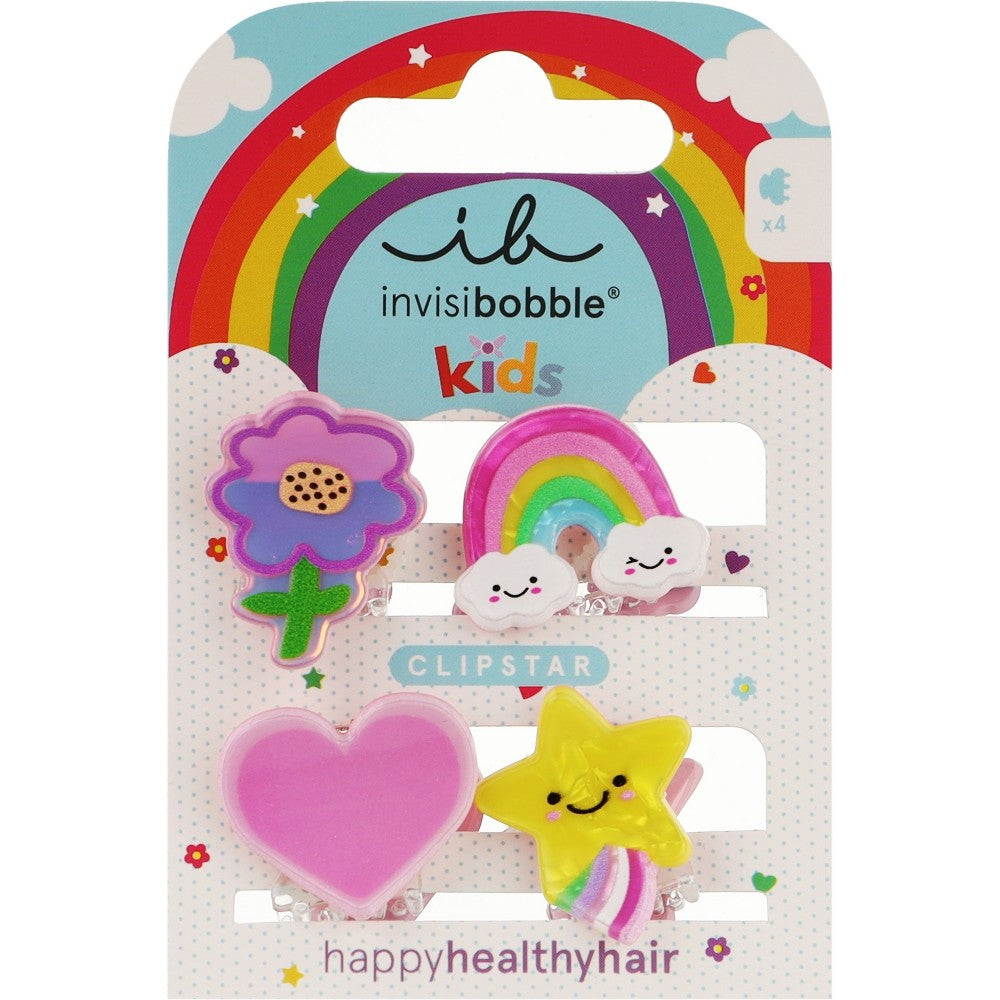 Invisibobble Clipstar Happy World - hiusklipsit 4kpl