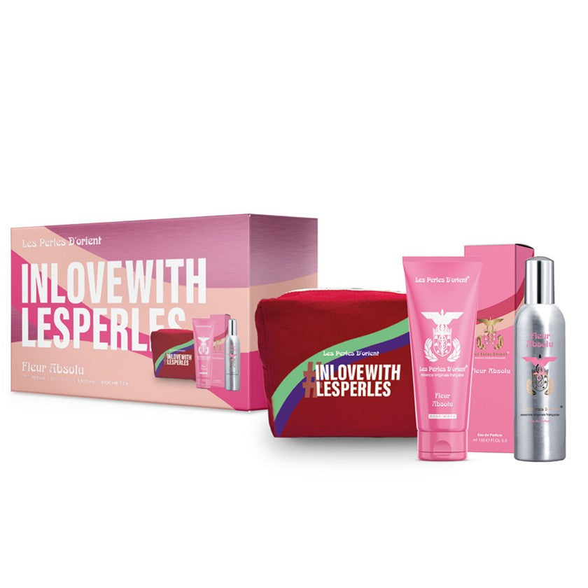 Les perles d'orient Fleur Absolu Edp -lahjapakkaus 150 Ml + kylpyvaahto 100 Ml + Beauty Case 1 kappale