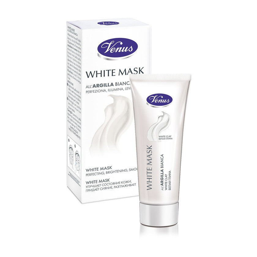 Venus Venus White Mask -valkoinen savikasvonaamio, täydellistää ja kirkastaa 40 ml