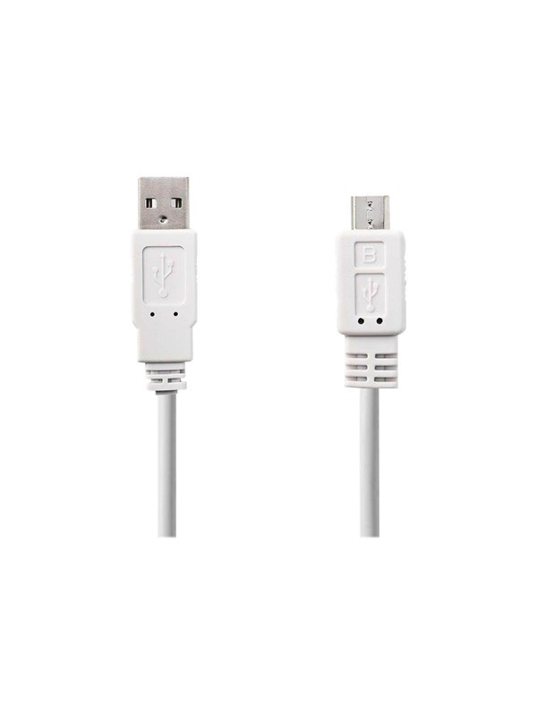 Nedis USB kaapeli | USB 2.0 | USB-A Uros | USB Micro-B Uros | 480 Mbps | Niklattu | 1.00 m | Litteä | PVC | Valkoinen | Kirjekuori