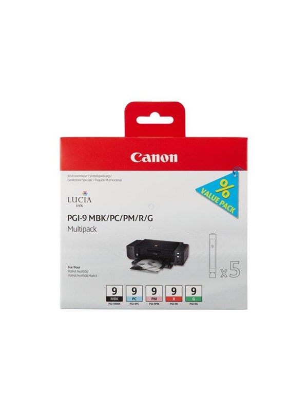 Canon Canon PGI-9 Mustepatruuna Multipakkaus BK+ CMY 1033B013 Vastaa: N/A