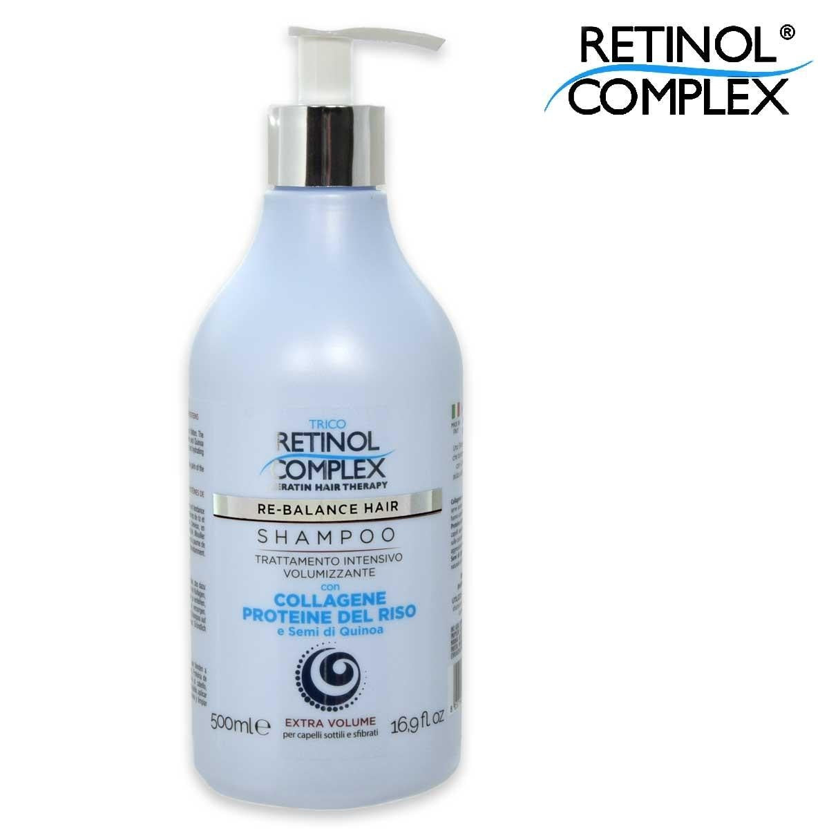 Retinol Complex Shampoo 500 Ml Volyymiä Antava Kollageeni Ja Kvinoa