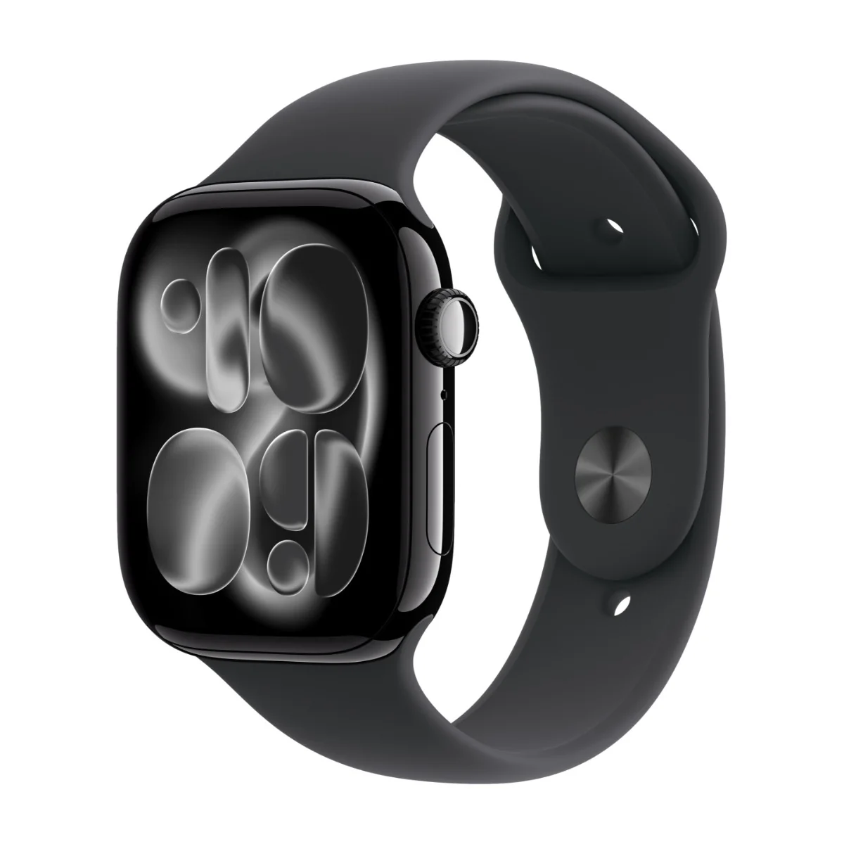 Apple Watch Series 11 GPS 46 mm peilimusta alumiini, musta urheiluranneke - M/L