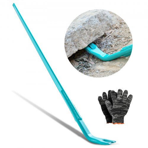 VEVOR Prylever Bar, 907 kg Weight Capacity, 1.3 m Heavy Duty Carbon Steel Handle Pry Lever Bar, 1.4 m Long Crowbar for Concrete, Demolition, Crowbaring, Ideal for Construction & Industrial Use