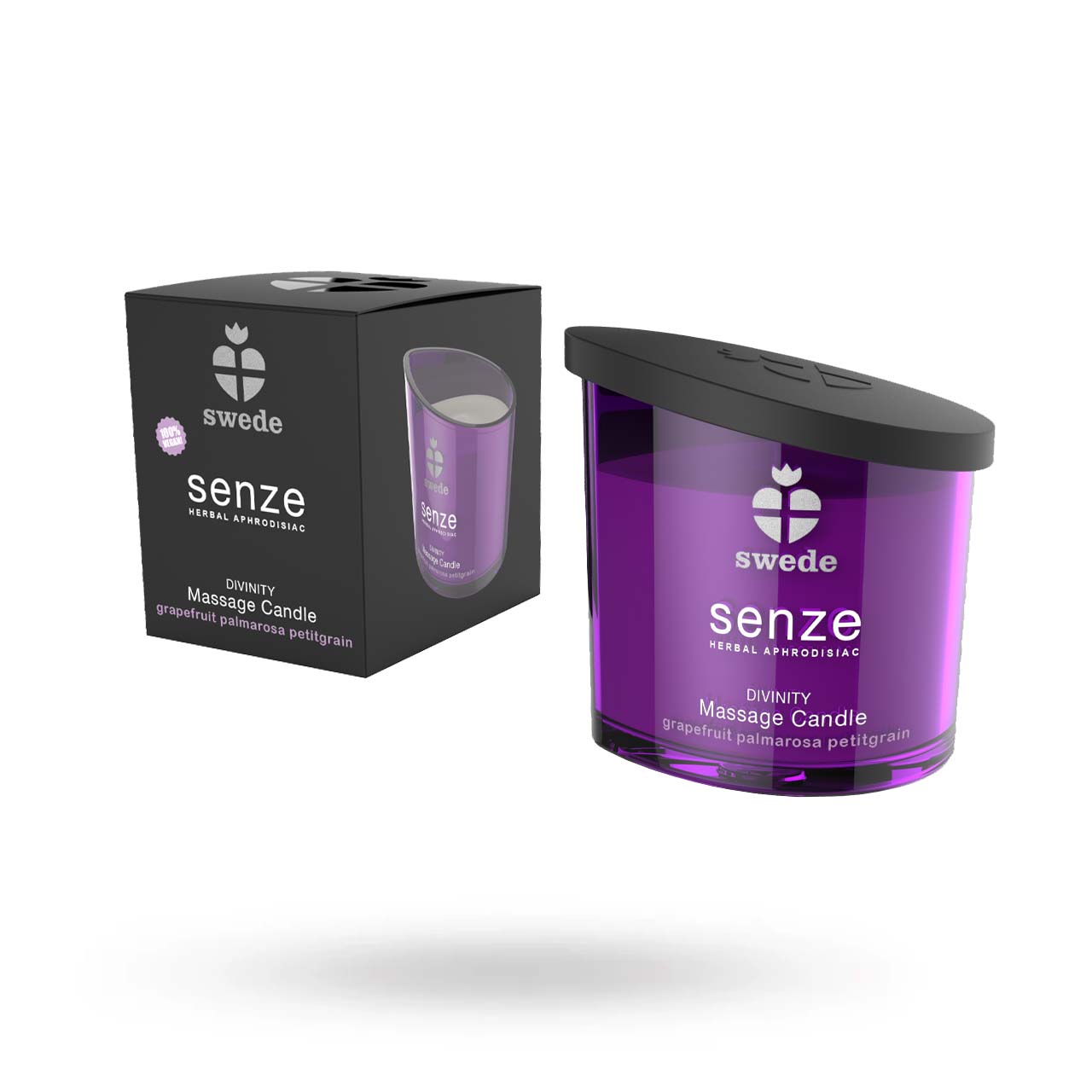 Senze Massage Candle Grapefruit Palmarosa Petitgrain 50ml Hierontakynttilät