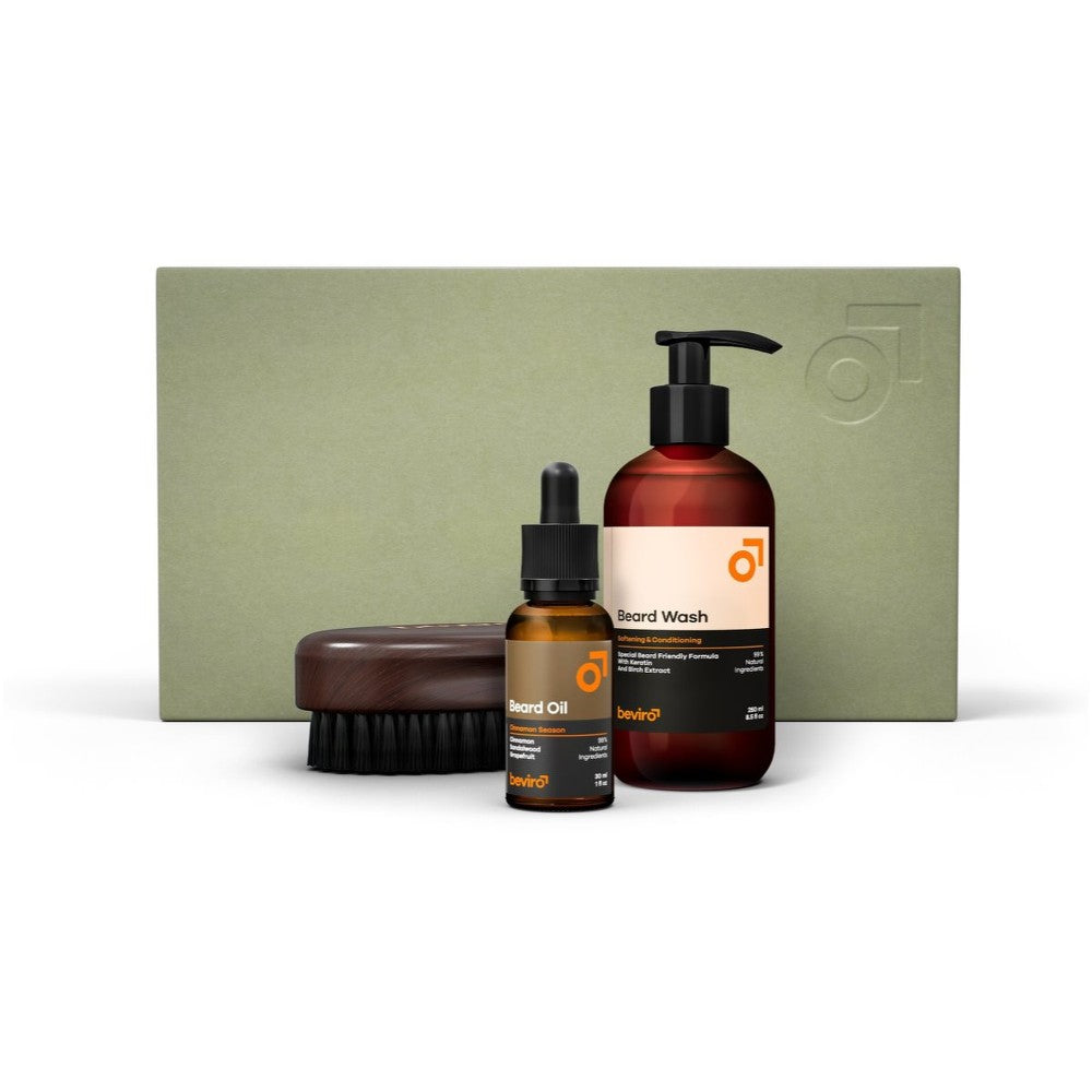Beviro Cinnamon Season Beard Care Kit parranajolahjapakkaus 1 kpl