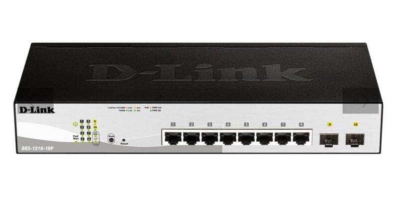 D-Link DGS-1210-10P/E - Hallittava Gigabit Power over Ethernet -kytkin, Musta