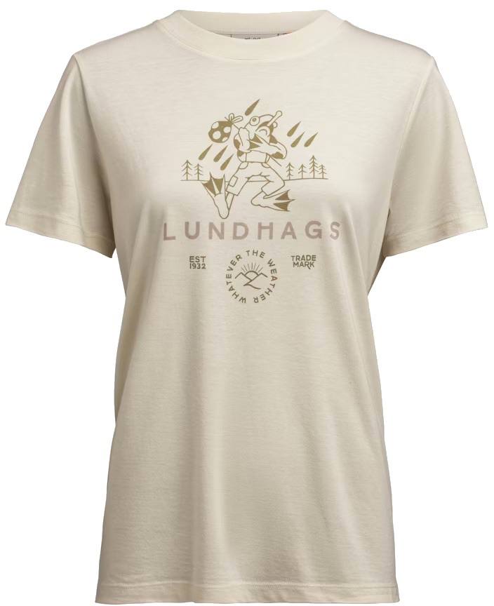 Lundhags Järpen Printed T-shirt W Chalk White - S
