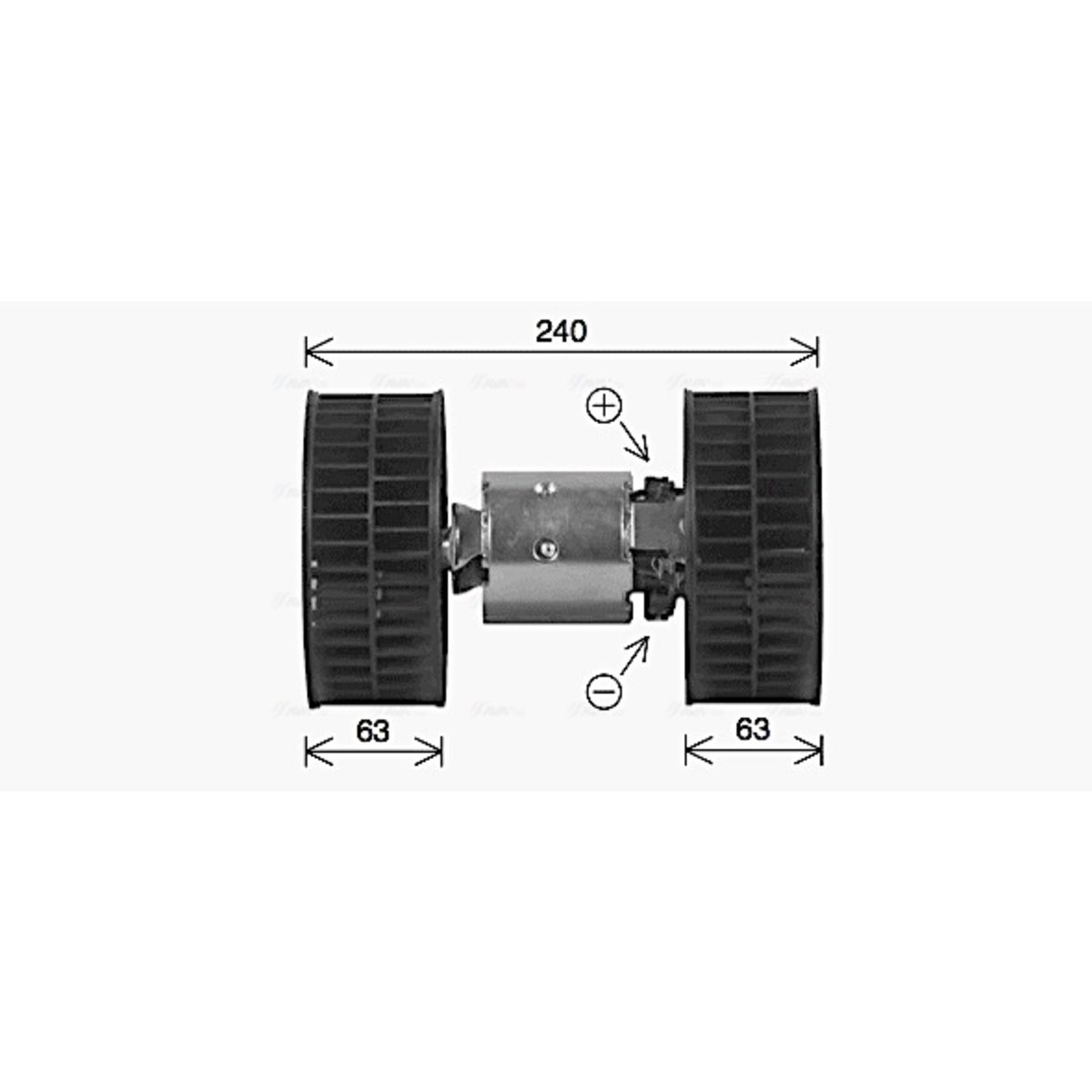 Sähkömoottori, sisätilanpuhallin AVA COOLING SYSTEMS BW8612