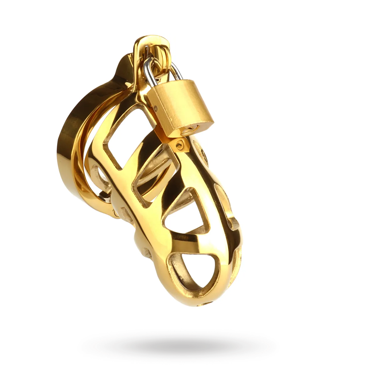 Mr. Steel Brutal Chastity Cage Gold Siveyshäkki