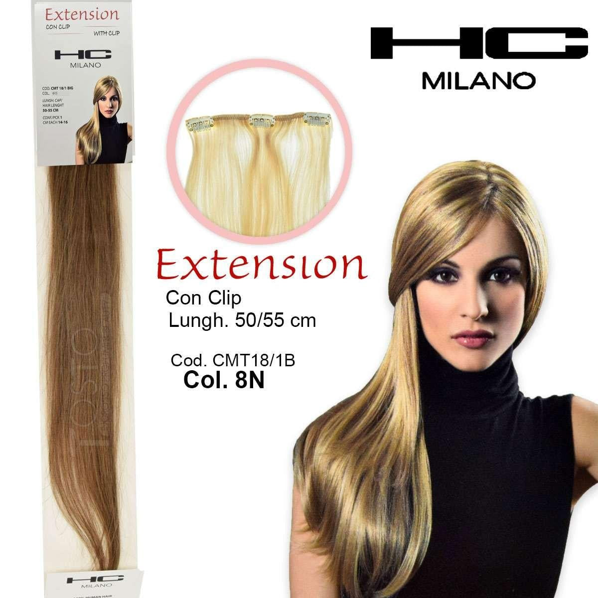 Hc Milano Extension 3 Clip Ei Remy Largh.14-16Cm Pituus.50Cm Väri.8N Tummanvaalea 6