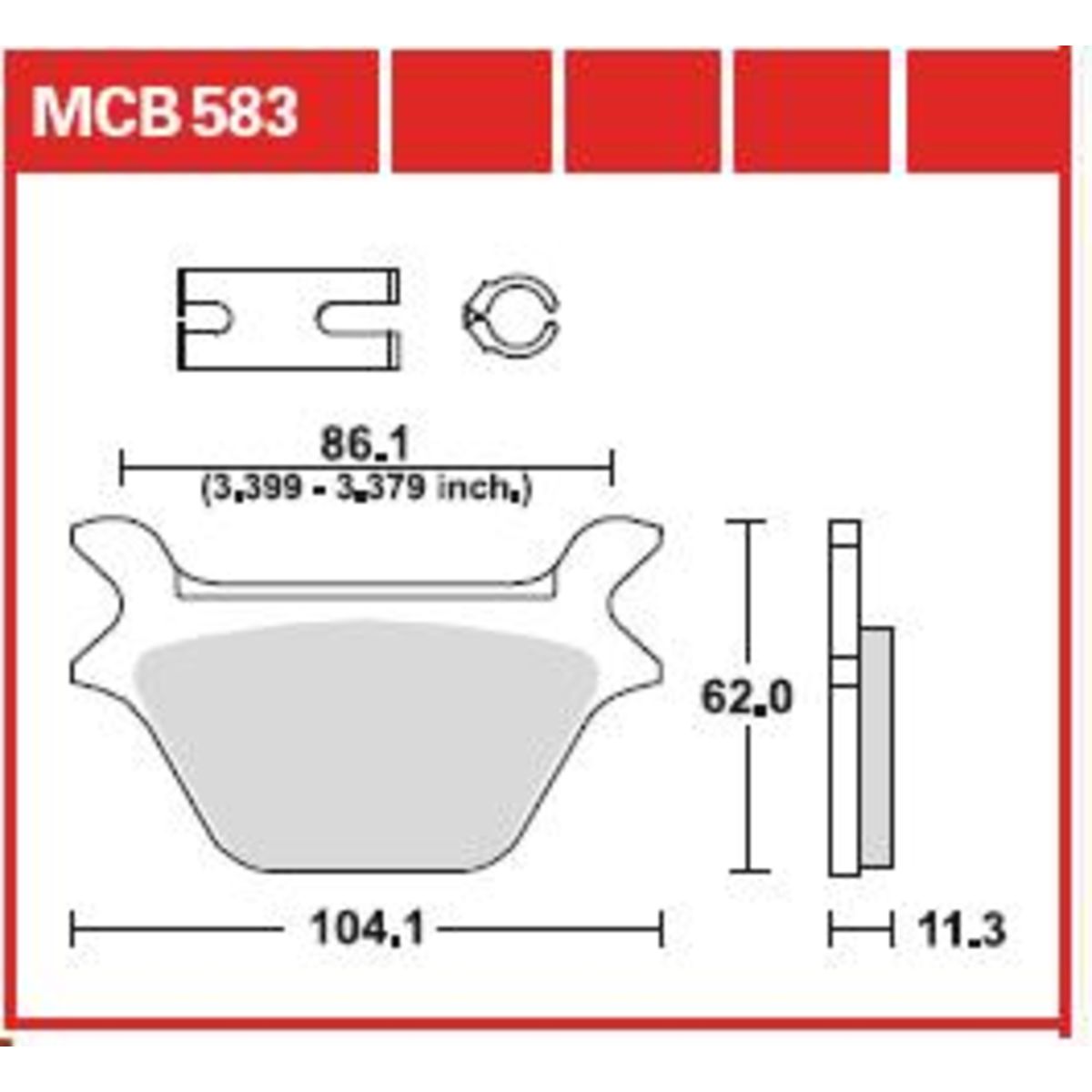 Jarrupalat, levyjarru TRW MCB583