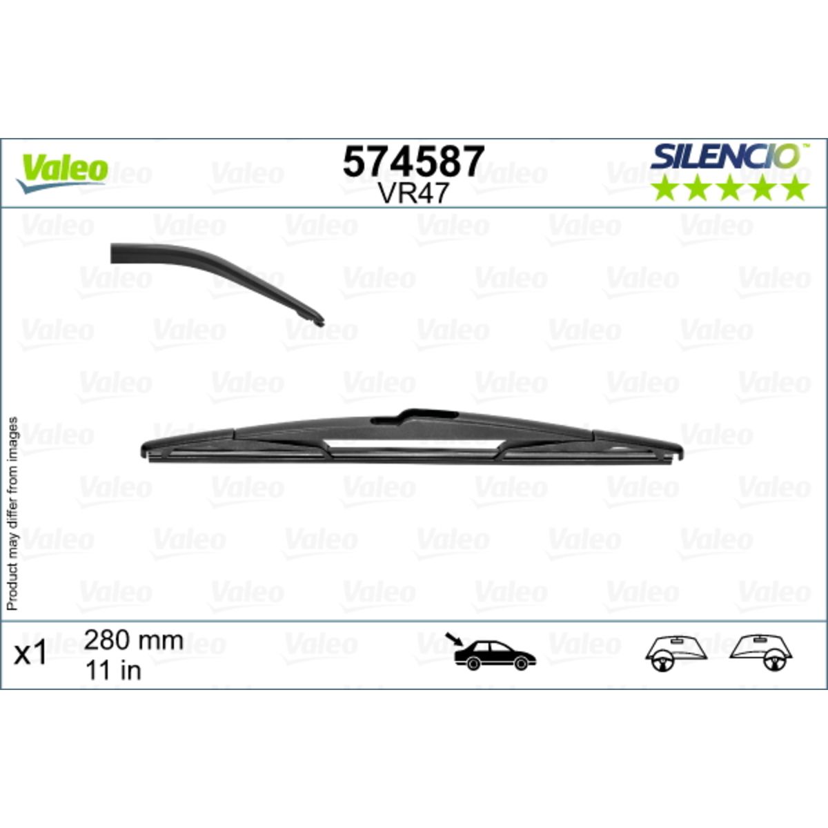 Takalasin pyyhkijä VALEO 574587